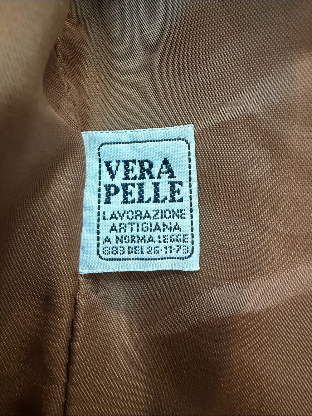Vintage Gardini 70’s Made in Italy Chestnut Brown Leather Zip Moto Jacket Size M - Picture 11 of 16